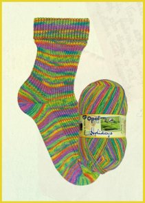 Opal Holidays färg 11242 Barfusspfad tunt fint melerat sockgarn Opalgarn handarbetsboden i örebro sticka sockor