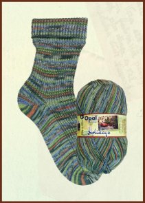 Opal Holidays färg 11244 Oldtimertour tunt fint melerat sockgarn opalgarn handarbetsboden i örebro sticka sockor