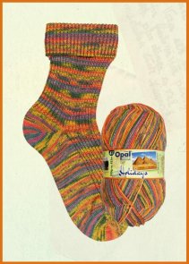 Opal Holidays färg 11245 Wüstenritt tunt melerat fint sockgarn opalgarn handarbetsboden i örebro sticka sockor