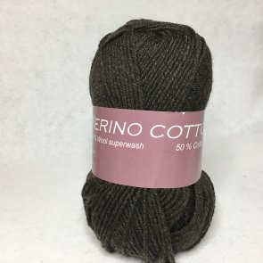 Hjertegarn Merino Cotton färg 0294 mörkbrun