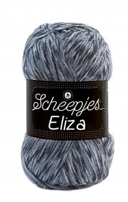 Eliza färg 0204 Pond Dipping grå blå hav polyester scheepjes sticka virka kroka garn yarn handarbete handarbeta handarbetsboden 