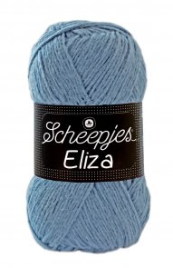 Eliza färg 0216 Cornflower blå polyester scheepjes sticka virka kroka garn yarn handarbete handarbeta handarbetsboden i örebro n