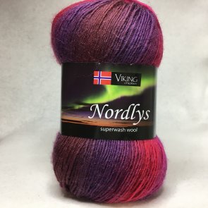 Nordlys färg 0957 röd/cerise/lila
