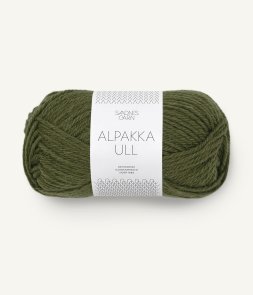 Alpakka Ull färg 9573 Mossgrön sandnes garn petite knit sophie shawl handarbetsboden örebro stort garnsortiment