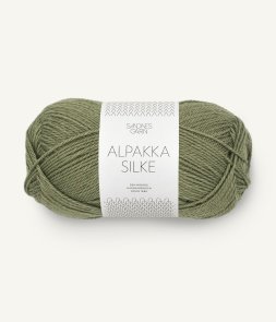 Alpakka Silke färg 9062 olivgrön alpacka silke garn sandnes garn handarbetsboden örebro garnaffär närke sticka virka brodera