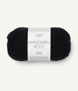 Mandarin Petit färg 1099 svart från Sandnes Garn mjuk och skön bomull tunt bomullsgarn handarbetsboden i örebro lokal garnbutik 