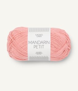 Mandarin Petit färg 4013 engelsk ros tunt och mjukt bombullsgarn till baby och barn och vuxen sandnes garn handarbetsboden i öre