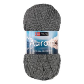 Aurora färg 0615 mellangrå sockgarn från Viking Garn mellantjockt handarbetsboden i Örebro stort sortiment garner