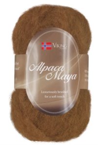 Alpaca Maya färg 0754 rostbrun viking garn mjuk borstad alpacka handarbetsboden örebro garnbutik köpmangatan 8 örebro webshop ww