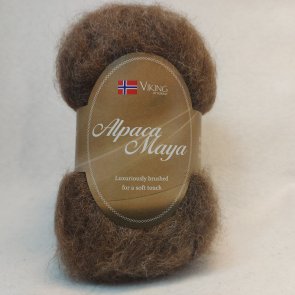 Alpaca Maya färg 0708 mörkbrun viking sticka virka kroka garn yarn handarbete handarbeta handarbetsboden i örebro närke hantverk