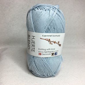 Blend färg 4112 ljusblå hjertegarn garn akryl bomull cotton yarn