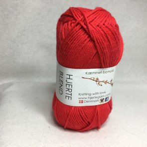Blend färg 4500 röd garn hjertegarn cotton bomull yarn akryl