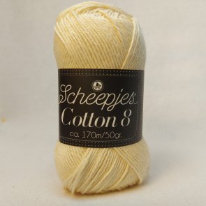 Cotton 8 färg 0501 beige scheepjes garn sticka virka bomull