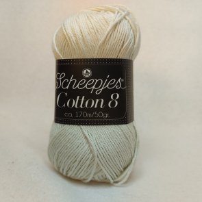 Cotton 8 färg 0700 ljusgrå bomull garn scheepjes grå grey gray