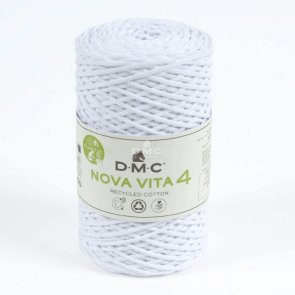 DMC Nova Vita 4 färg 100 vit virka väskor virka korgar makramé handarbetsboden örebro