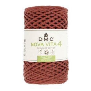 DMC Nova Vita 4 färg 105 tegel virka väskor virka korgar makramé handarbetsboden örebro