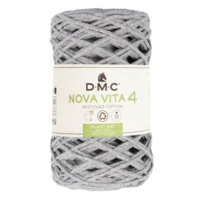 DMC Nova Vita 4 färg 122 grå makramé knyta knutar virka korgar virka väskor handarbetsboden örebro