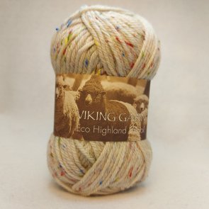 Eco Highland Wool färg 0270 tweed viking garn sticka virka kroka garn yarn handarbete handarbeta handarbetsboden i örebro närke