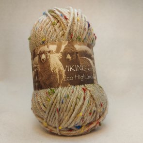 Eco Highland Wool färg 0275 tweed viking garn sticka virka kroka garn yarn handarbete handarbeta handarbetsboden i örebro närke