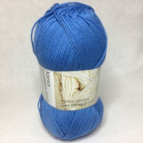 Hjertegarn Lana Cotton färg 0621 mellanblå