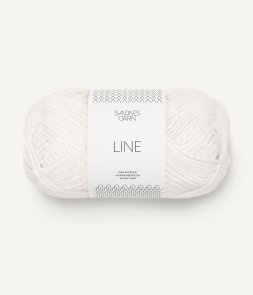 Line färg 1002 vit bomull lin viscose garn från Sandnes Garn