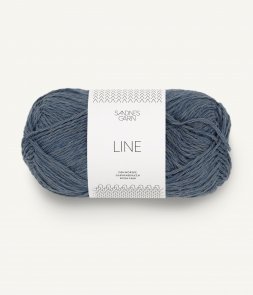 Line färg 6061 mörkt blågrå bomull lin viscose garn från Sandnes Garn