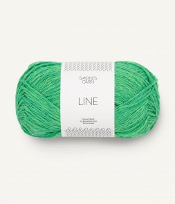 Line färg 8236 Jelly Bean Green sticka virka garn yarn handarbete handarbeta handarbetsboden i Örebro närke hantverk bomull vis