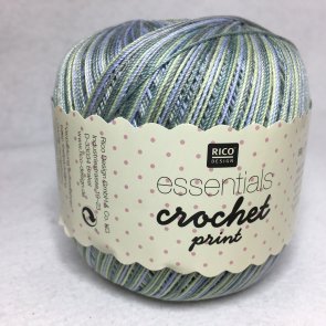 Essentials Crochet print färg 005 ljusblå/grön