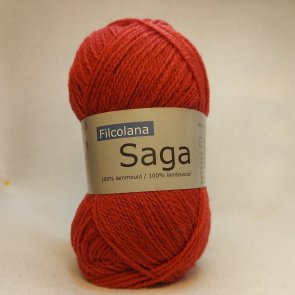 Saga färg 264 Lingonberry filcolana sticka virka kroka garn yarn handarbete handarbeta handarbetsboden i örebro närke hantverk
