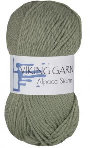 Alpaca Storm färg 0532 dimljusgrön Viking Garn mjuk och skön alpacka och merinoull handarbetsboden i örebro stor sortiment garn