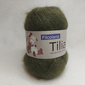 Tilia färg 105 Slate Green grön mörkgrön filcolana kid mohair silke sticka virka kroka garn yarn handarbete handarbeta handarbet