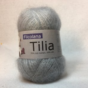 Tilia färg 358 Silver garn sticka virka mohair silke ull 358 grå ljusgrå