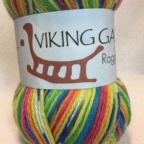 Viking Raggen färg 0735 grön/orange/turkos
