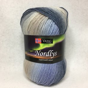 Nordlys färg 0967 lila/beige/blå Viking melerande ullgarn