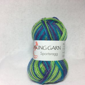 Viking Sportsragg färg 0552 grön/petrol/blå print