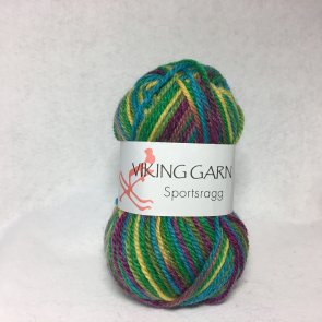 Viking Sportsragg färg 0592 grön/gul/lila/turkos print