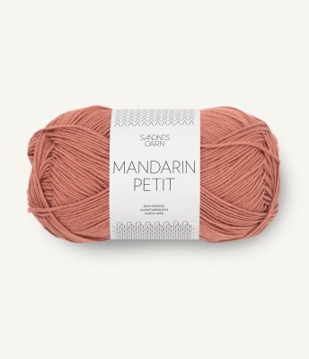 Mandarin Petit färg 3535 ljus kopparbrun tunt och mjukt bomullsgarn från sandnes garn handarbetsboden i örebro garnaffär
