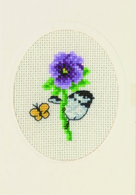 Kort fågel och blomma artnr 17-9103