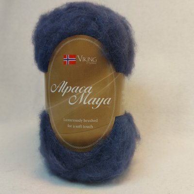 Alpaca Maya färg 0727 blå viking sticka virka kroka garn yarn handarbete handarbeta handarbetsboden i örebro närke hantverk
