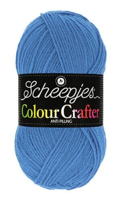 Colour Crafter färg 1003 mellanblå Scheepjes mjukt antipilling akrylgarn Handarbetsboden i Örebro med stor sortering garner i fl