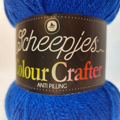 Colour Crafter färg 1117 kornblå klarblå blå scheepjes garn yarn premium akryl polyester polyamid