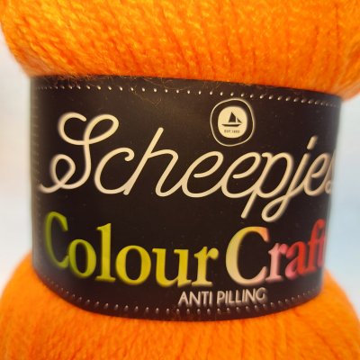 Colour Crafter färg 1256 neonorange scheepjes sticka virka kroka garn yarn handarbete handarbeta handarbetsboden i örebro närke