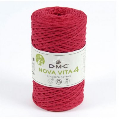 DMC Nova Vita 4 färg 005 röd makramé virka korgar virka väskor knyta knutar handarbetsboden örebro pyssel