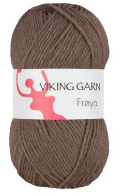 Fröya färg 0208 moccabrun Viking Garn sockgarn handarbetsboden i örebro garnbutik