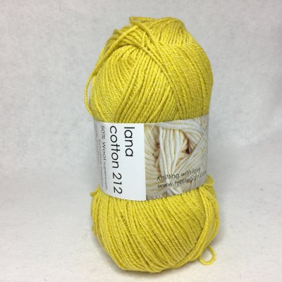 Hjertegarn Lana Cotton färg 2676 gul