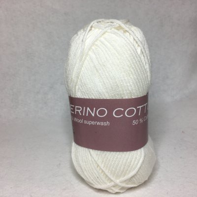 Hjertegarn Merino Cotton färg 1090 vit