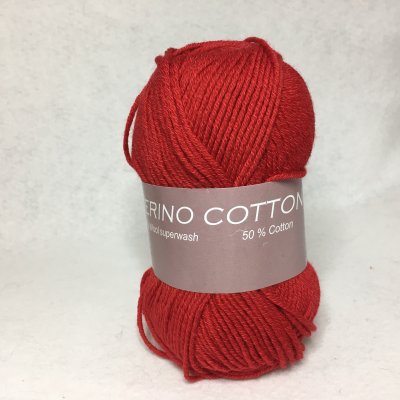Hjertegarn Merino Cotton färg 2060 klarröd