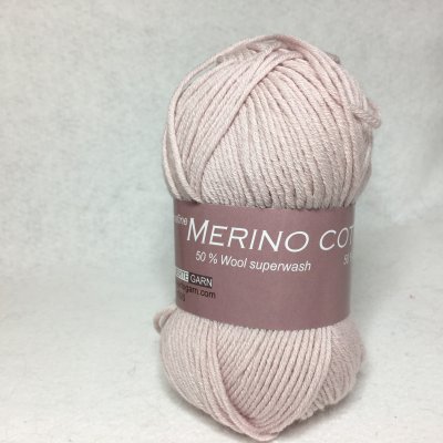 Hjertegarn Merino Cotton färg 3803 ljusrosa