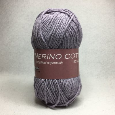 Merino Cotton färg 3906 lila lavendel hjertegarn bomull ull garn