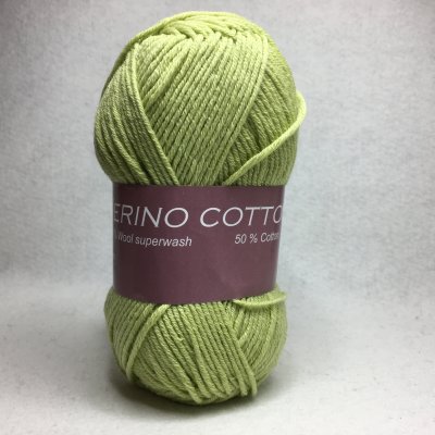 Merino Cotton färg 525 grön hjertegarn bomull ull garn